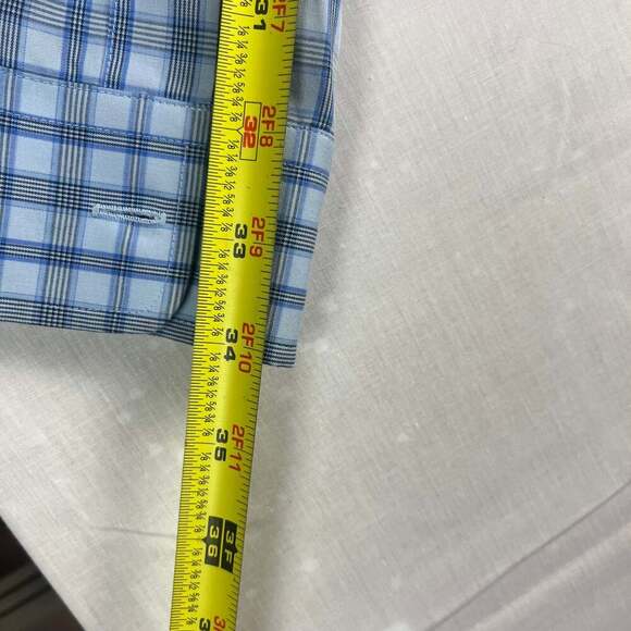 Eddie Bauer Button-Up Men's Plaid Flannel Mens 3XL Blue Cotton Wrinkle Free - Picture 8 of 10